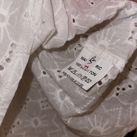 Women’s White Floral Flowy Tank Tie Front Blouse Large - Picture 5 of 8